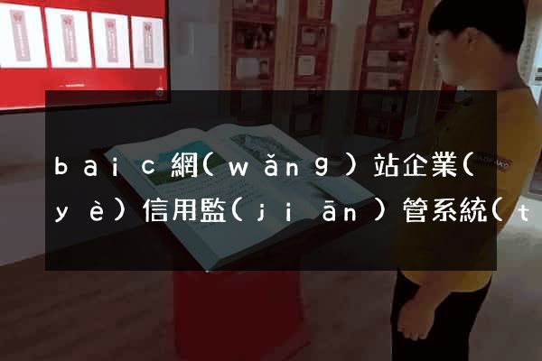 baic網(wǎng)站企業(yè)信用監(jiān)管系統(tǒng)