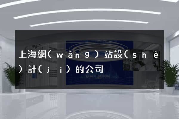 上海網(wǎng)站設(shè)計(jì)的公司