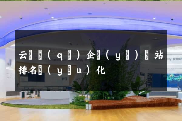 云龍區(qū)企業(yè)網站排名優(yōu)化