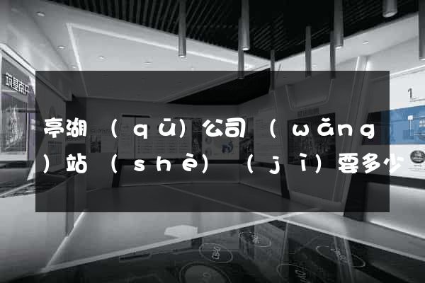 亭湖區(qū)公司網(wǎng)站設(shè)計(jì)要多少錢