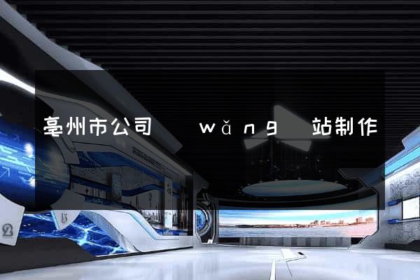 亳州市公司網(wǎng)站制作