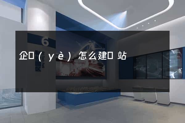 企業(yè)怎么建網站