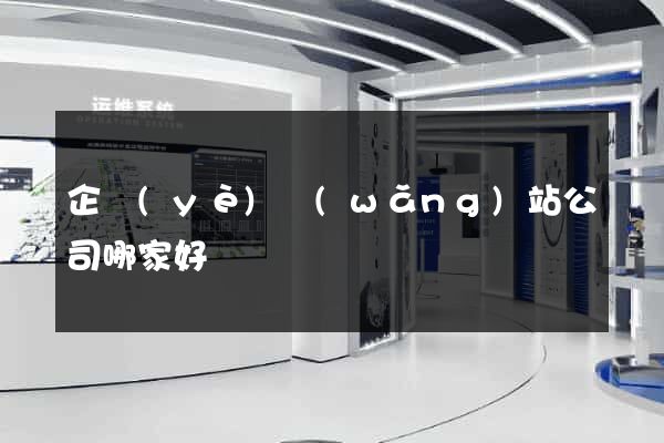 企業(yè)網(wǎng)站公司哪家好