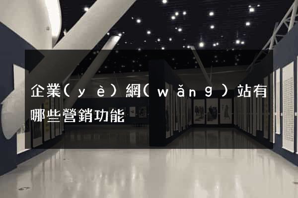 企業(yè)網(wǎng)站有哪些營銷功能