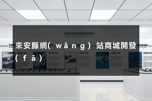 來安縣網(wǎng)站商城開發(fā)