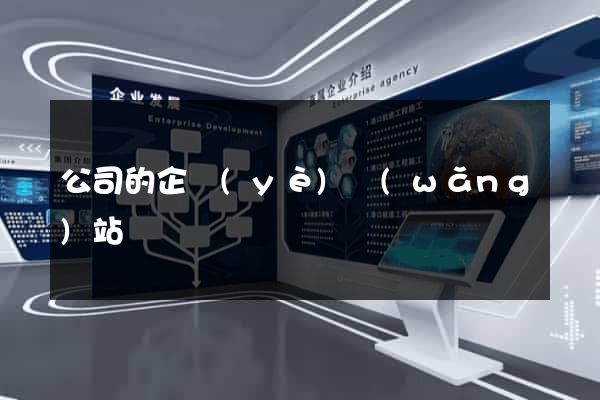 公司的企業(yè)網(wǎng)站