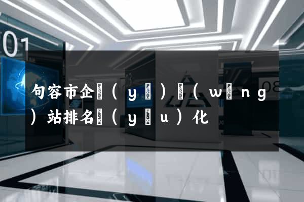 句容市企業(yè)網(wǎng)站排名優(yōu)化