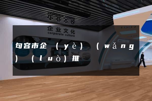 句容市企業(yè)網(wǎng)絡(luò)推廣
