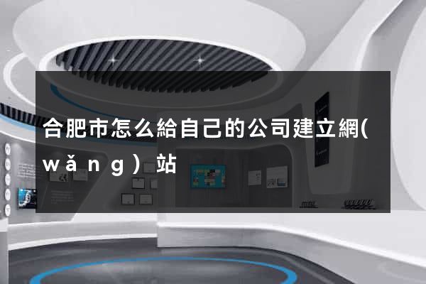 合肥市怎么給自己的公司建立網(wǎng)站