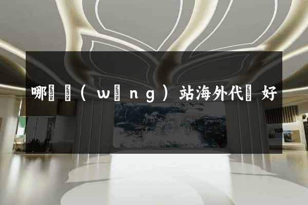 哪個網(wǎng)站海外代購好
