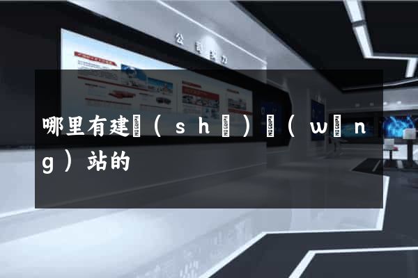 哪里有建設(shè)網(wǎng)站的