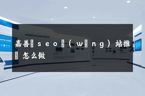 嘉善縣seo網(wǎng)站推廣怎么做