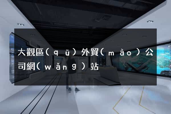 大觀區(qū)外貿(mào)公司網(wǎng)站