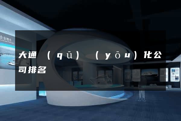 大通區(qū)優(yōu)化公司排名