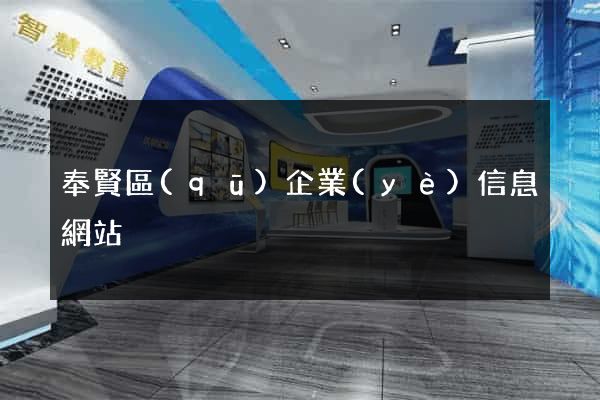 奉賢區(qū)企業(yè)信息網站