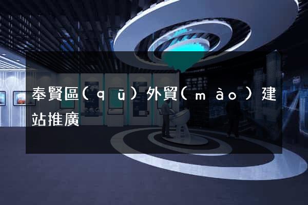 奉賢區(qū)外貿(mào)建站推廣