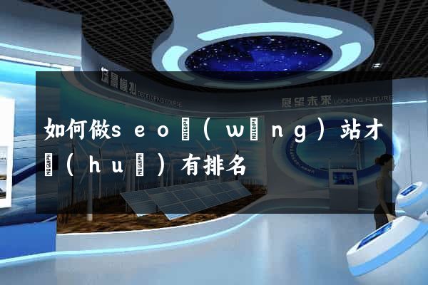 如何做seo網(wǎng)站才會(huì)有排名