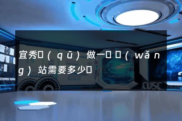 宜秀區(qū)做一個網(wǎng)站需要多少錢