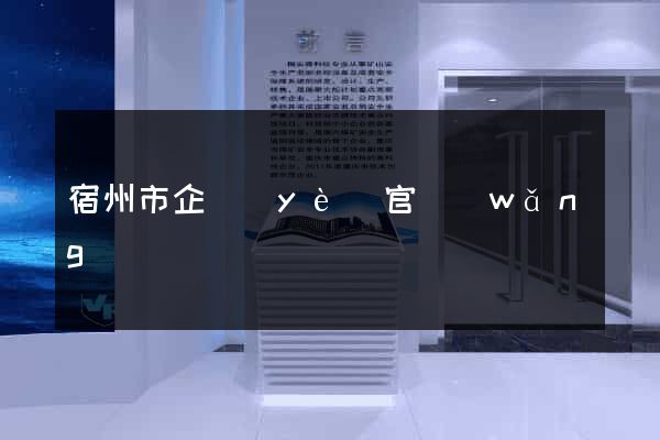 宿州市企業(yè)官網(wǎng)設計