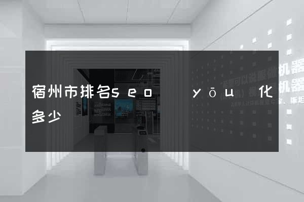 宿州市排名seo優(yōu)化多少錢