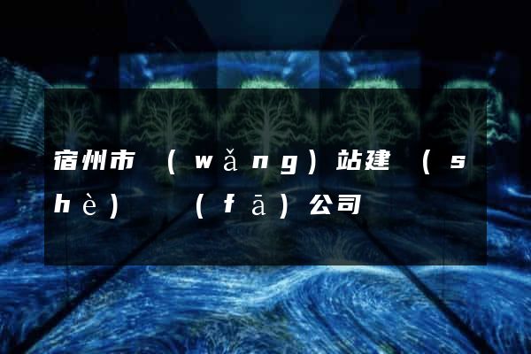 宿州市網(wǎng)站建設(shè)開發(fā)公司