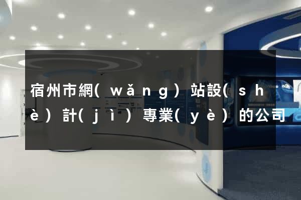 宿州市網(wǎng)站設(shè)計(jì)專業(yè)的公司