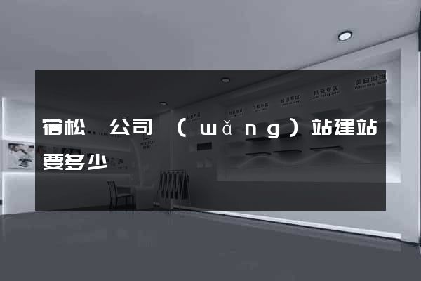 宿松縣公司網(wǎng)站建站要多少錢