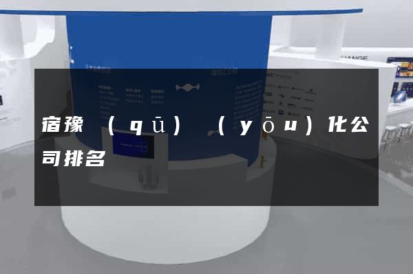 宿豫區(qū)優(yōu)化公司排名