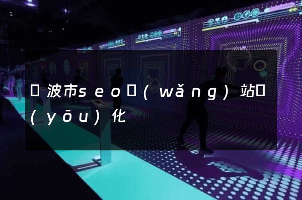 寧波市seo網(wǎng)站優(yōu)化