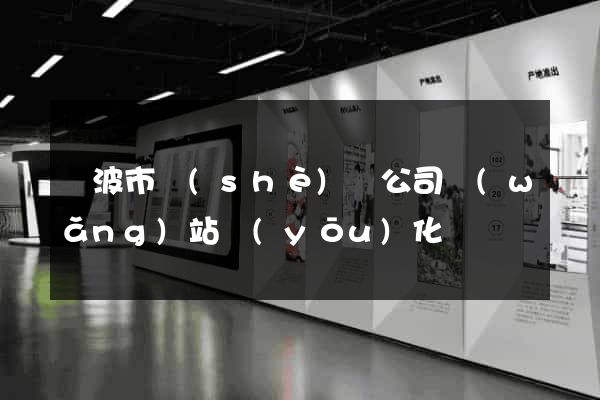 寧波市設(shè)計公司網(wǎng)站優(yōu)化