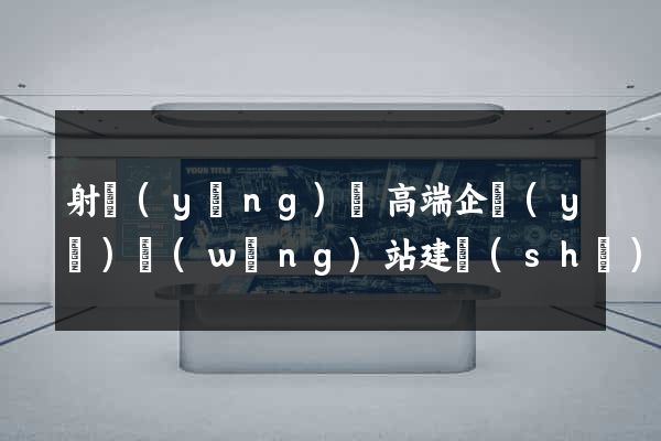 射陽(yáng)縣高端企業(yè)網(wǎng)站建設(shè)公司