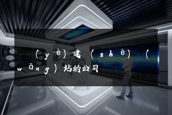 專業(yè)建設(shè)網(wǎng)站的公司