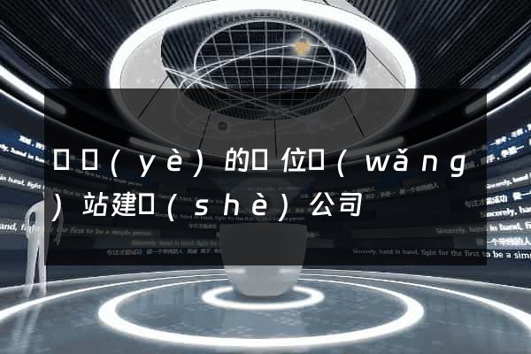專業(yè)的單位網(wǎng)站建設(shè)公司