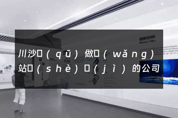 川沙區(qū)做網(wǎng)站設(shè)計(jì)的公司