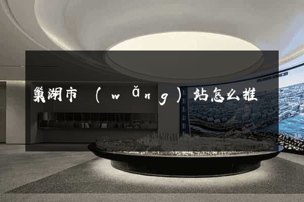 巢湖市網(wǎng)站怎么推廣