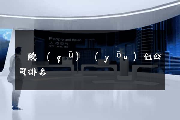 廣陵區(qū)優(yōu)化公司排名