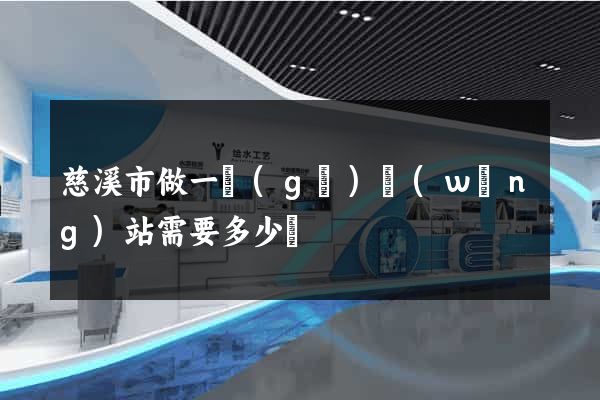 慈溪市做一個(gè)網(wǎng)站需要多少錢