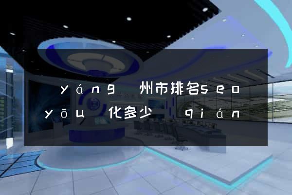 揚(yáng)州市排名seo優(yōu)化多少錢(qián)