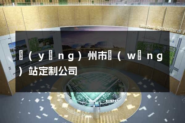 揚(yáng)州市網(wǎng)站定制公司