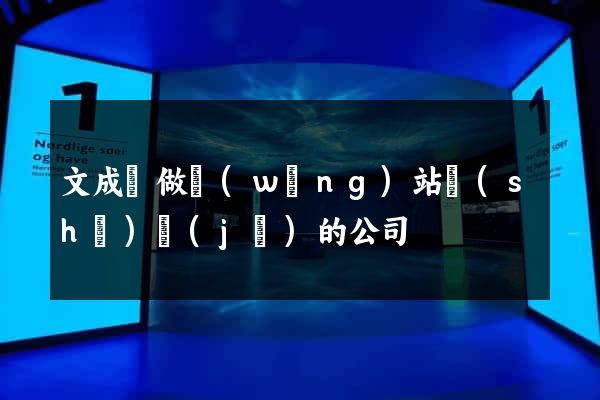 文成縣做網(wǎng)站設(shè)計(jì)的公司