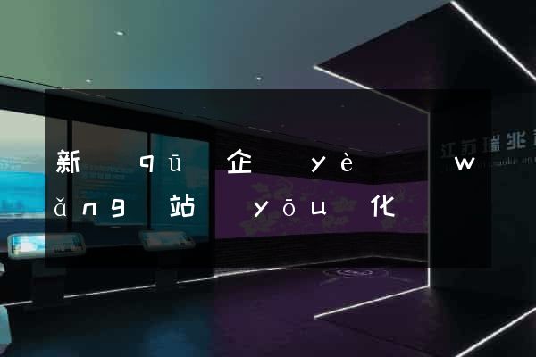 新區(qū)企業(yè)網(wǎng)站優(yōu)化