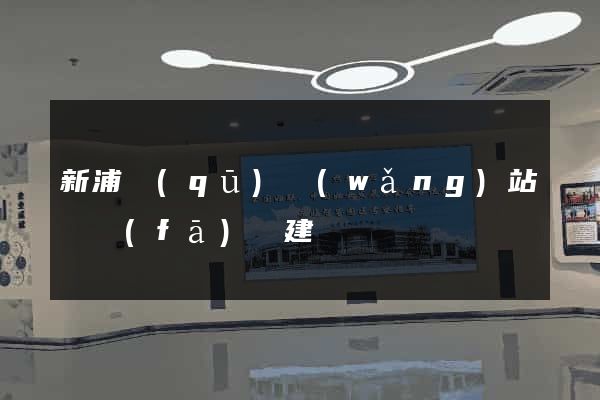 新浦區(qū)網(wǎng)站開發(fā)與建設