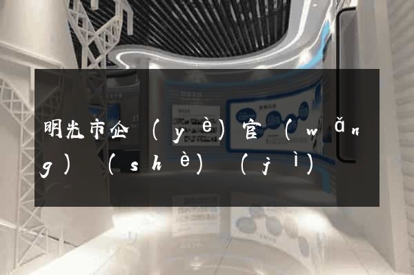 明光市企業(yè)官網(wǎng)設(shè)計(jì)
