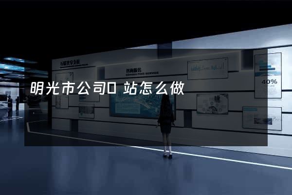 明光市公司網站怎么做