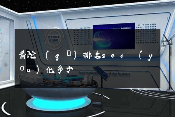 普陀區(qū)排名seo優(yōu)化多少錢