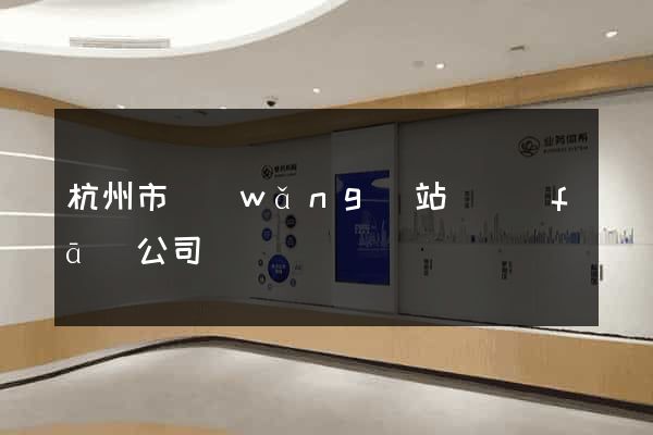 杭州市網(wǎng)站開發(fā)公司