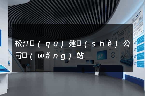 松江區(qū)建設(shè)公司網(wǎng)站