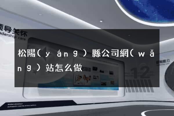 松陽(yáng)縣公司網(wǎng)站怎么做