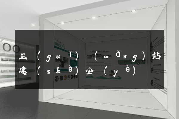 正規(guī)網(wǎng)站建設(shè)企業(yè)