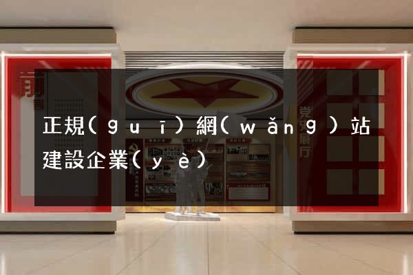 正規(guī)網(wǎng)站建設企業(yè)